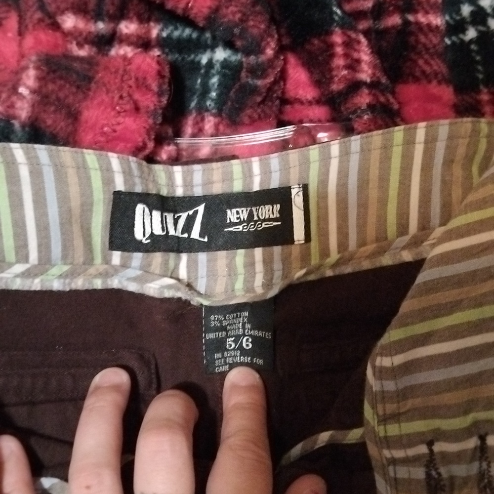 Quizz New York women's brown cargo dress pants size 5/6